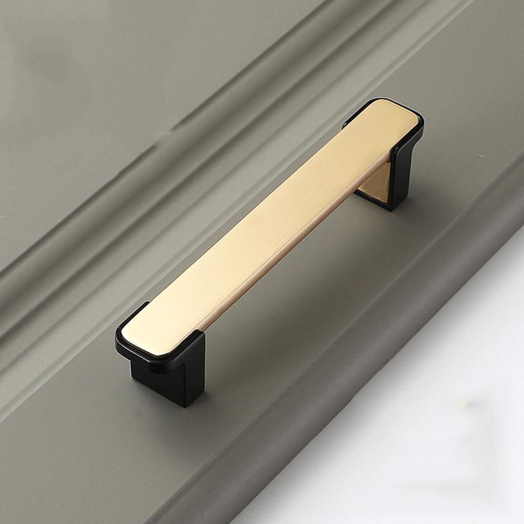Poignées de porte et boutons d'armoire noirs dorés amovibles en alliage pour tiroir de meuble