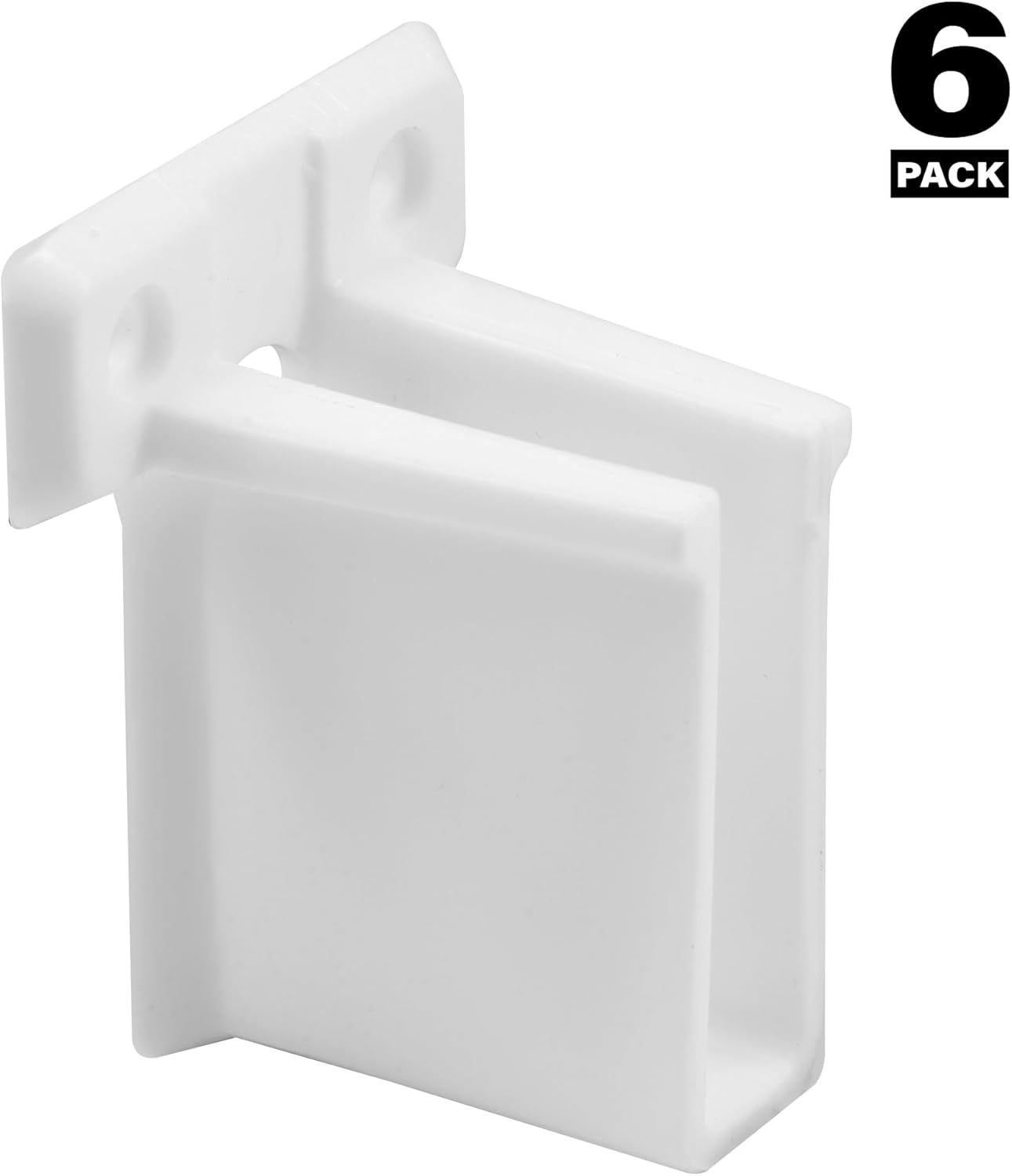 Prime-Line MP7016 Wire Shelf End Bracket (6 Pack) White