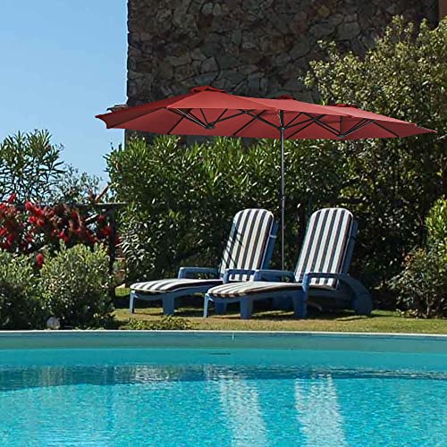Superjare 13 Ft Outdoor Patio Umbrella And Patio Umbrella Cover With Rod For 7 To 11 Ft Umbrellas & 15 Ft Double-Sided Umbrellas #TOP1