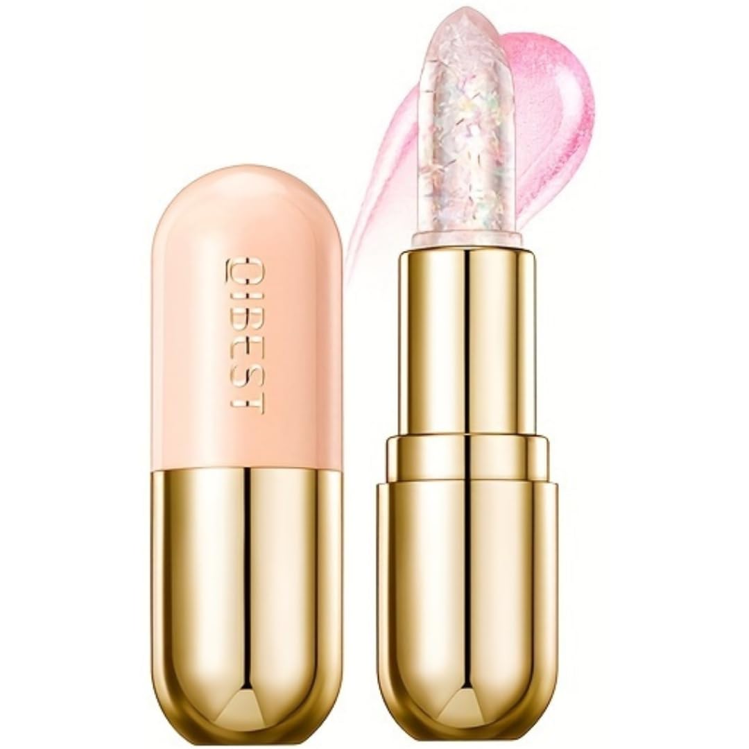 NIKITA.VIVI - Shiny Color Changing Glitter Lipstick (#4) | Moisturizing Glitter Lipstick | Hydrating Fade Lip Lines Anti Drying Non Sticky Temperature Colour Changing Lipstick | Lip Balm Lip Care 3.5g