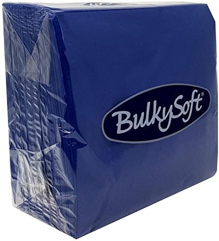 Paper Serviettes Soft Napkins 33x33cm 2PLY BulkySoft Solid Colours Choose Colours (Dark Blue, 100)
