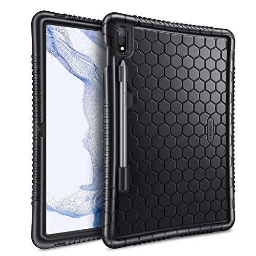 Etui Samsung Galaxy Tab S8 11 pouces housse silicone noir Fintie