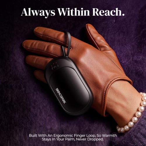 BringSpark Magnetic Rechargeable Hand Warmers, Black | Portable Electric Handwarmers, Instant Heat, Smart Auto-Stepdown, 3 Temp Levels, 8H Battery, Perfect Mens Gifts for Christmas - image 5