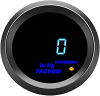 Vista 1 de AUCELI Medidor Digital de Vacío para Coche, Kit de Medidor Universal, 2" 52mm y Pantalla LED Azul