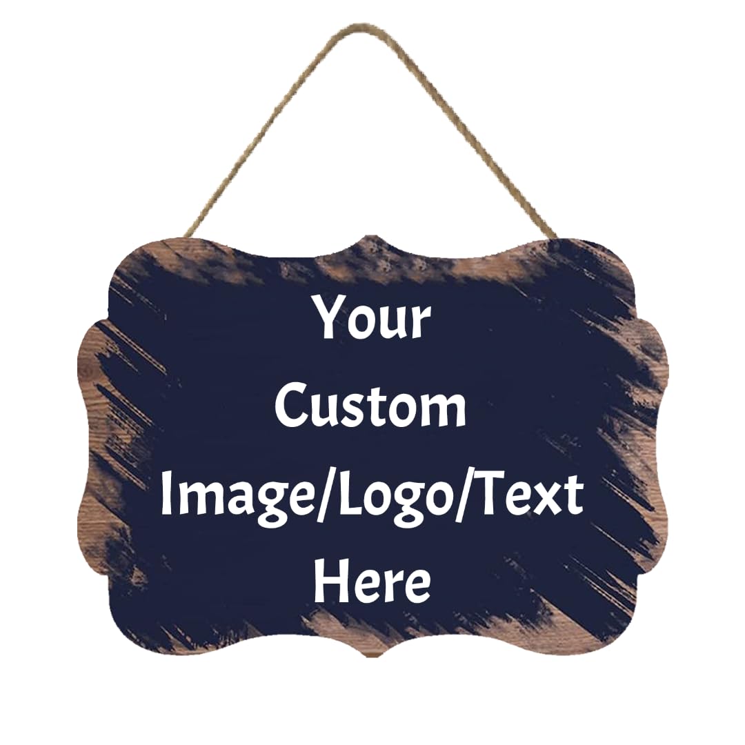 Personalized Custom Wooden Signs with Any Text Name for Home Door Man Cave Bar Family Farmhouse Decorative Home Kitchen Rustic Wall Decor