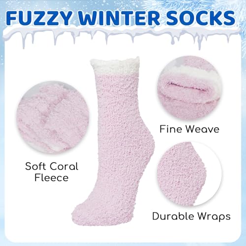 Image of Fuzzy Socks for Women - Fleece Sleep Soft Cozy Animal Socks, Christmas Stocking Stuffers