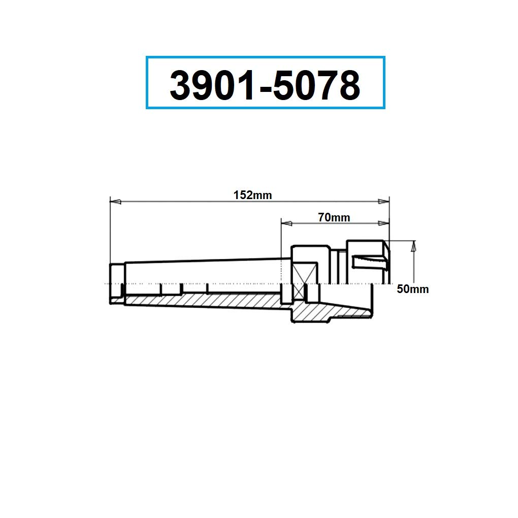 Pro-Series 3901-5078 MT3 ER-32 Drawbar End Collet Chuck with Spanner Nut
