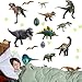 kajkey Dinosauro Luminosi Adesivi Murali,Adesive da Parete Animale Luminoso per Camera da Letto de Ragazzo,DIY Sticker Murali Dinosauri Fluorescenti per Camera Bambini Asilo Nido Decorazioni