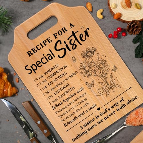 Personalized Bamboo Cutting Board for Sisters