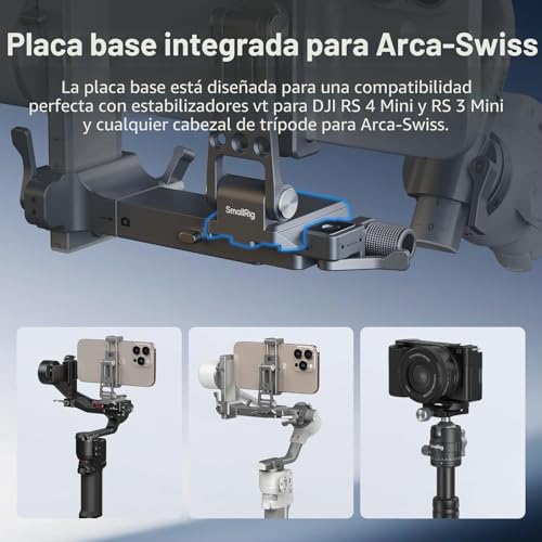 Soporte Metálico de Aluminio Mecanizado compatible con DJI RS 3 Mini y iPhone 15 6