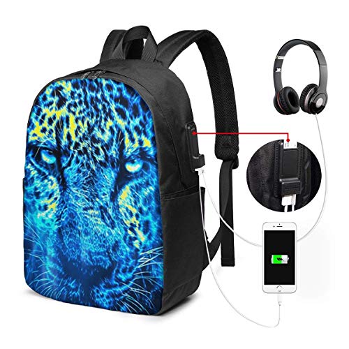 Preisvergleich Produktbild RROOT Root Unisex Rucksack mit USB-Ladeanschluss, Leopardenaugen