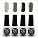 Produktbild JOLIGEL Nagel Gels Lacke UV LED Nagellack Set 4pcs 7,3 ML Soak Off Semi-Permanent für Maniküre, 4 Pastellfarben, Ungiftig Naturharz, 05 (Klassische elegante grüne Serie)