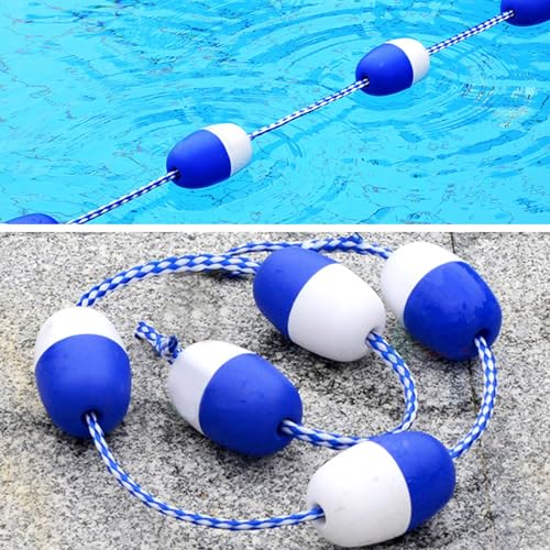 Cuerda con Boyas para Piscina 1m con 2 Boyas Azul y Blanco miniatura 6