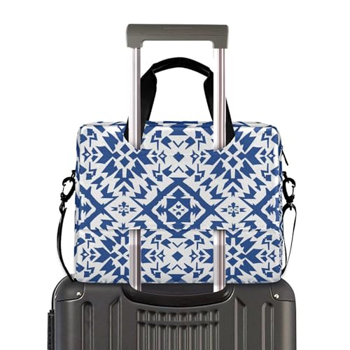 Funda para laptop portátil azul con diseño azteca 13-15.6 pulg miniatura 3