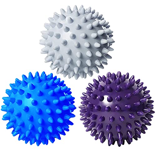 ABTRIX WITH AB Spiky Massage Balls Muscle Roller Lacrosse Balls For Plantar Fasciitis Back Shoulder Pain Relief Foot Muscles,Trigger Point Yoga,Deep Tissue,Stress Reflexology,Pack Of 1,Rancom Colors