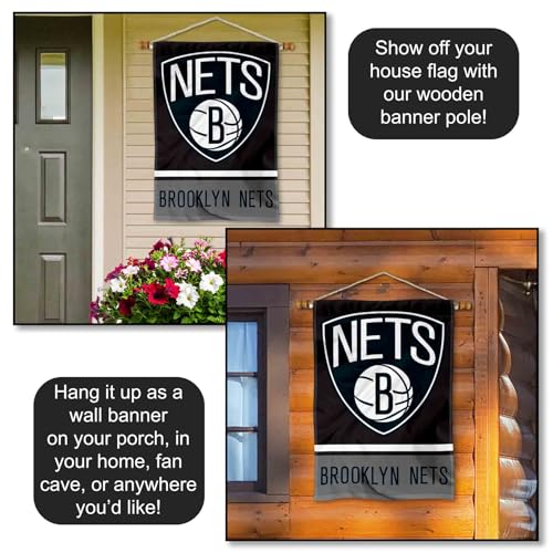 Drapeau Brooklyn Nets double face WinCraft cadeau idéal pour fan de basket - 5