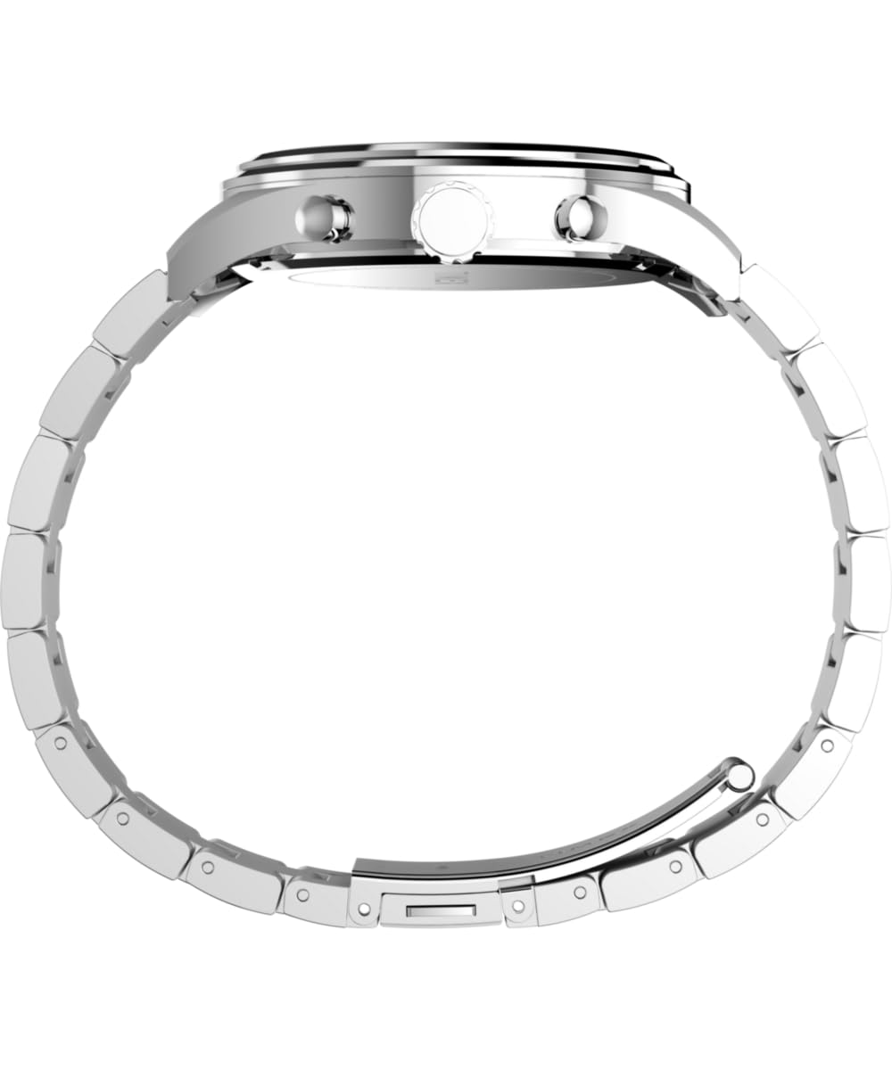 Timex Trend Zegarek Męski 16 mm – Bransoleta ze Stali Nierdzewnej w Kolorze Srebrnym, Niebieska Tarcza, Srebrna Obudowa TW2Y01400