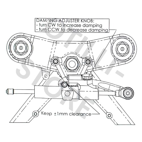 Stabilisateur direction moto avec support pour CBR600RR 2007-2016