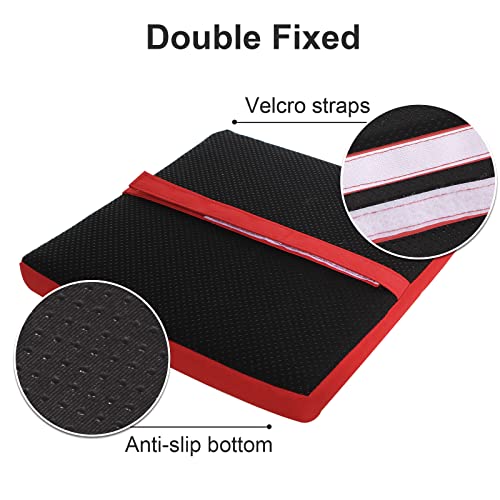 Gueglsa Indoor Outdoor Bar Stool Cushions 12X12 Inch,Non Slip Square Seat Pad With Velcro Straps,Waterproof Fade Resistant Small Metal Chair Cushion Set Of 2,Cushion Only, (Red) #TOP4