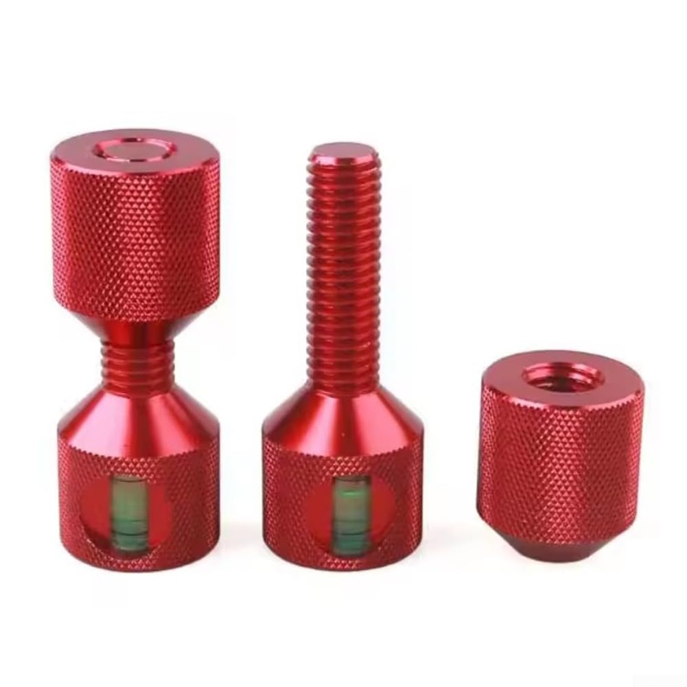 2 perni di allineamento della flangia a due fori da 1-1/8 "con livello integrato, struttura in alluminio di alta qualità per flange da 1/2-14" 150 libbre, finitura anodizzata in ossido nero per una