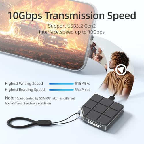 Carcasa externa para SSD M.2 NVMe y SATA USB 10Gbps miniatura 4
