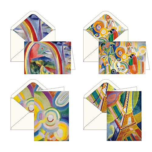 Image of RainCaper Fine Art Keepsake 5x7 Blank Stationery Robert Delaunay Greeting Note Cards With Decorative Envelopes, Gift Boxed Set of 16 | 300 GSM Cardstock (Robert Delaunay Paris)