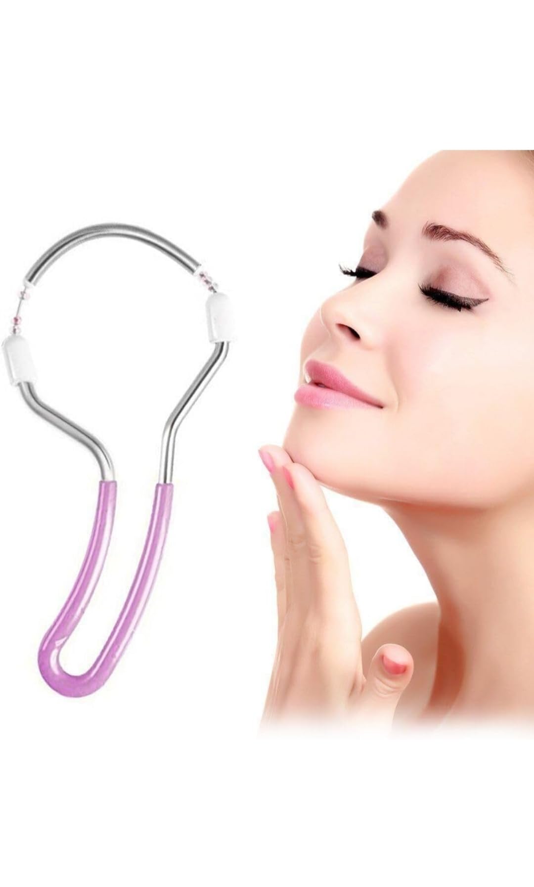 Portable Painless Spring Facial Hair Remover for Women - Threading Tool Epilator for Unwanted Hair on Upper Lip, Chin, Face & Body - Effective Tweezer Stick Plucker-picture-16