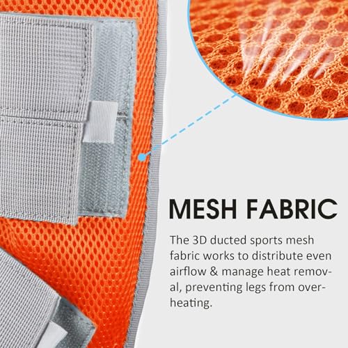 Image of Harrison Howard Horse Fly Boots Leg Guards Fly Boots Protection Set of 4 Orange Full Size