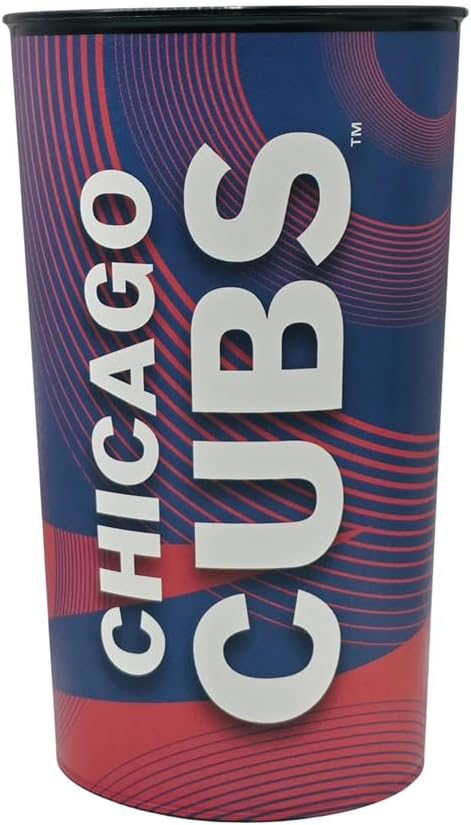 Logo Brands MLB Reusable Geometric Hardwall Plastic Cup 22oz, Set of 4 (Chicago Cubs) - Image 2