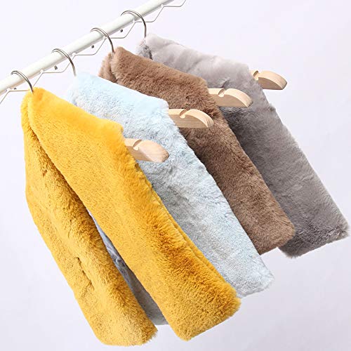 Flygo Faux Fur Scarf for Women Winter Warm Soft Cozy Rectangle Furry Loophole Scarf Wrap4