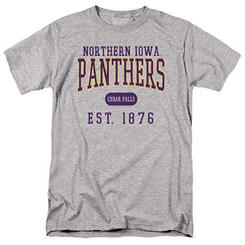 University of Northern Iowa Official Est. Date Unisex Adult T-Shirt, Athletic Heather, Large