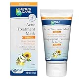 Earth's Care 5% Sulfur Acne Treatment Mask, No Parabens, Colors or Fragrances, Allergy Tested, Non-Comedogenic 2.5 OZ