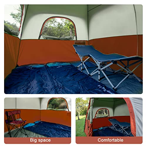 Image of CAMPROS CP Upgraded 6 /8 Person Camping Tents, Waterproof Windproof Family Tent with Larger Mesh Windows & Door, Double Layer, Easy Set Up, All-Season Dome Tent with Top Rainfly & Carry Bag