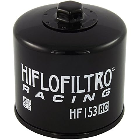 HiFloFiltro HF153RC Black RC High Performance Premium Oil Filter, Single Cover