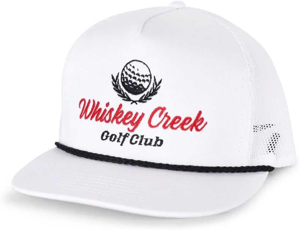 WHISKEY BENT HAT CO. Whiskey Creek Golf Club Adjustable Snapback Golf Hat w/Rope
