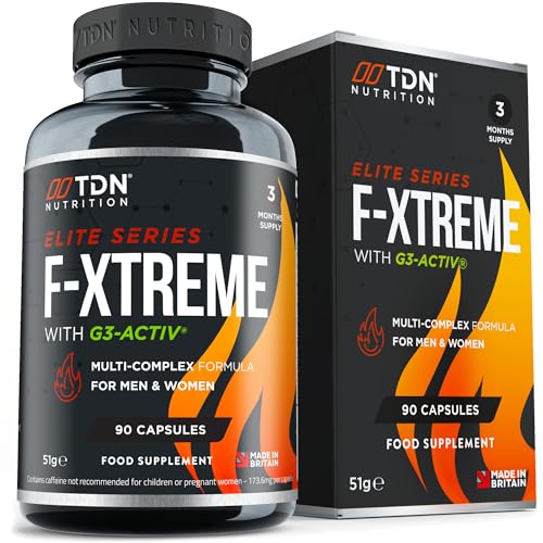 High-Strength Weight Management Supplement – More Potent F-Xtreme with G3-activ Effective Multi-Complex Burner Formula for Men & Women – 90 Capsules – 3 Months Supply – UK Formulated – Vegan Suitable