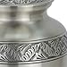 Silverlight Urns Classic Laurel Pewter Brass Cremation Urn – Extra-Large Adult Urn for Human Ashes, 345 cu/in Capacity, Hand-Engraved Brass Memorial Urn, Durable Pewter Finish, 11.6