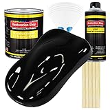 Restoration Shop - Chassis Black (Gloss) Acrylic Enamel Auto Paint - Complete Gallon Paint Kit - Professional Single Stage High Gloss Automotive, Car, Truck, Equipment Coating, 8:1 Mix Ratio, 2.8 VOC