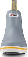 Vista 6 de SUREWAY Botas de cubierta profesionales antideslizantes para pesca y tobillo para hombre, botas de lluvia impermeables