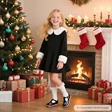 Felix & Flora Toddler Little Girl Black Mary Jane Dress Shoes - Ballet Flats for Easter Flower Girl Party School Shoes（Black,7 Toddler