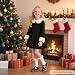 Felix & Flora Toddler Little Girl Black Mary Jane Dress Shoes - Ballet Flats for Easter Flower Girl Party School Shoes（Black,7 Toddler