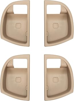 4PCS Inside Interior Door Handle Trim Cover Panel Beige 82611-2B000 Fit for Hyundai Santa Fe 2007-2012 Front Rear Driver Passenger Side