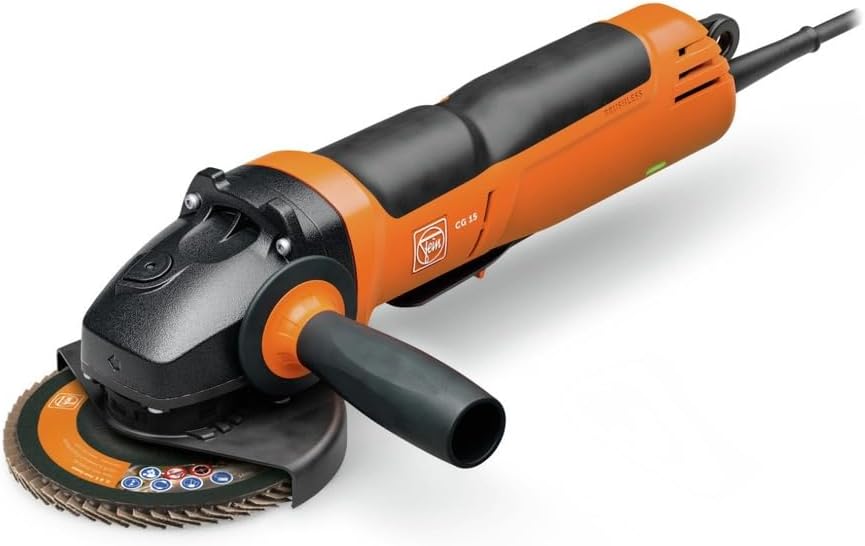 Fein CG 15-150 BLP Compact Angle Grinder Tool with Dead Mans Switch, 5-8/11-inch Mounting Thread and 6-inch Grinding Wheel - 1,500 W - 72227760120