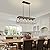 Q&S Dining Room Chandelier Light Fixtures,Farmhouse Rustic Vintage Antique Linear Chandeliers Pendant Ceiling Light Fixture for Kitchen Island Bar Office Coffee Shop 5-Lights Oak and ORB UL Listed