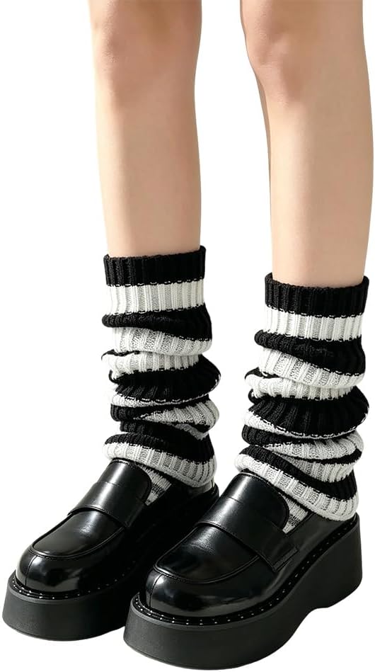 Neon Leg Warmers for Women 80s Accessories for Women Neon Leg Warmers Knit Leg Socks for 80s Vintage Retro Party