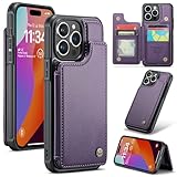 bemal for iPhone 15 Pro Max Wallet Case with Card Holder, RFID Blocking, Shockproof Leather Kickstand for Men and Women, Durable Protective Phone Cover for 6.7