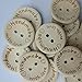 Fangfang 100pcs Handmade 2 Holes Wooden Sewing Buttons With Love Scrapbook DIY Button Craft (15mm)