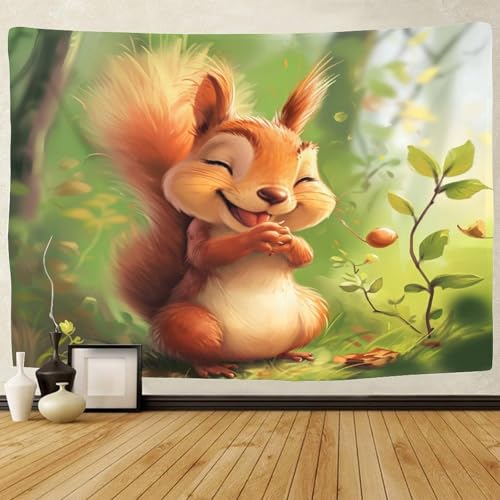 Couverture murale écureuil en polyester doux isolant visuel et acoustique - 2