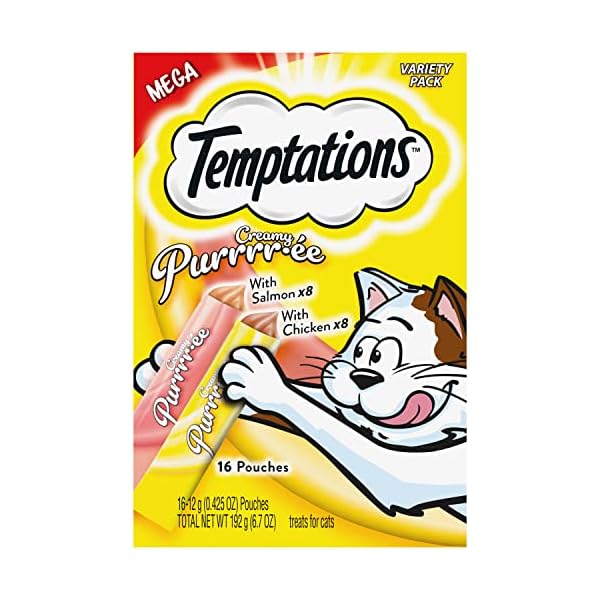 Temptations Creamy Puree with Chicken and Salmon Lickable Cat Treats
