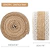 G2PLUS Hessian Burlap Ribbon with Lace, 5M Natural Jute Trim Craft ...
